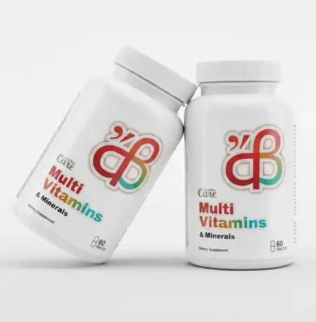 Две опаковки мултивитамини Alpha-Beta CARE 13+11 върху бял фон – комплекс от 13 витамина и 11 минерала.